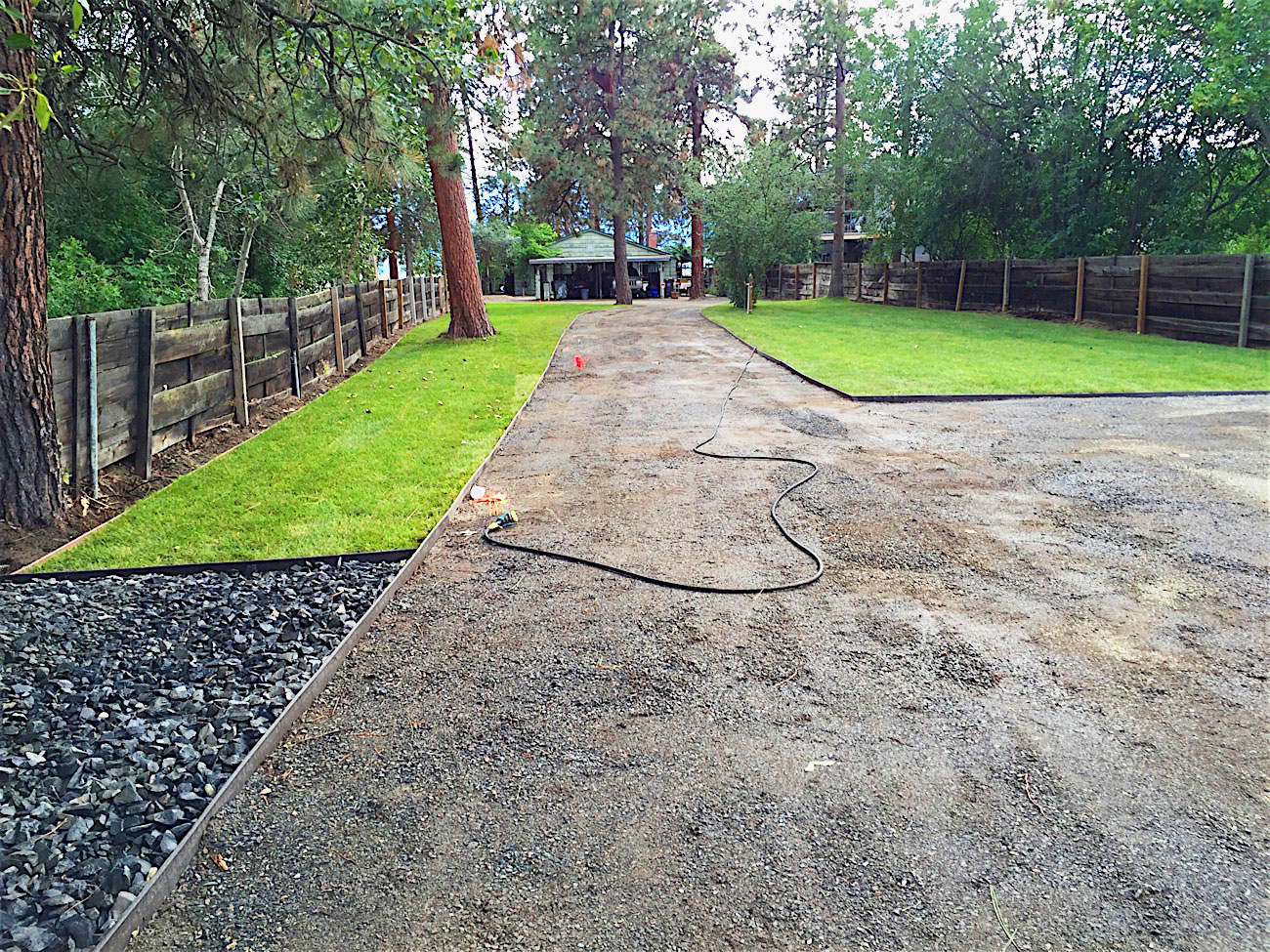 installation of sod and irrigation