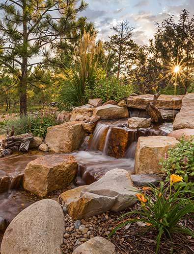 A small rock waterfall